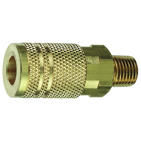 Lubrimatic Amflo Brass 1/4 in. I/M Style Coupler 1/4 in. Male 1 pc C21B